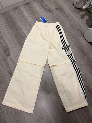 Adidas Adibreak Pantalones Anchos Beige