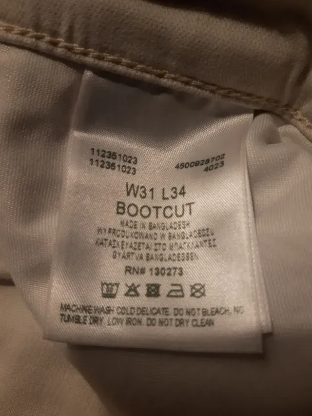 Pantalones Wrangler Mujer Beige Talla 38