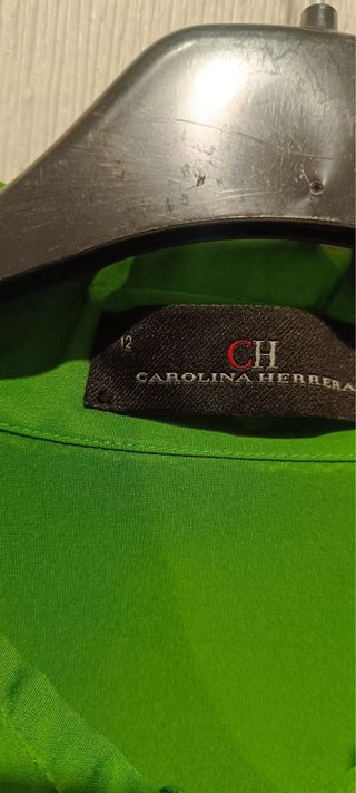 Vestido Verde Carolina Herrera Nuevo Talla M