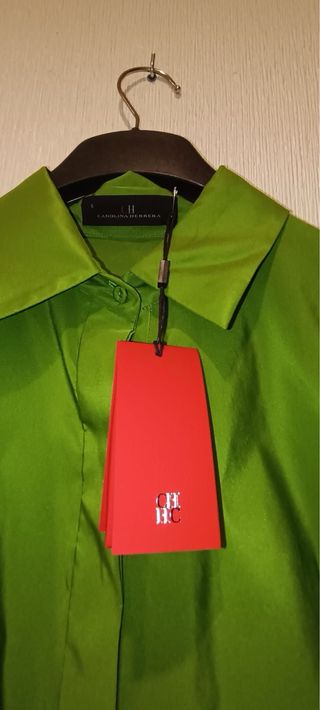 Vestido Verde Carolina Herrera Nuevo Talla M