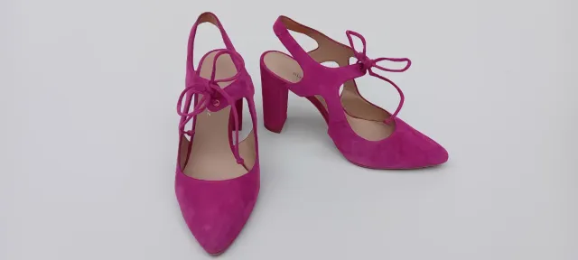 Zapatos tacón fucsia Gloria Ortiz