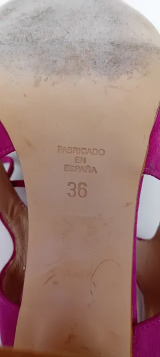 Zapatos tacón fucsia Gloria Ortiz