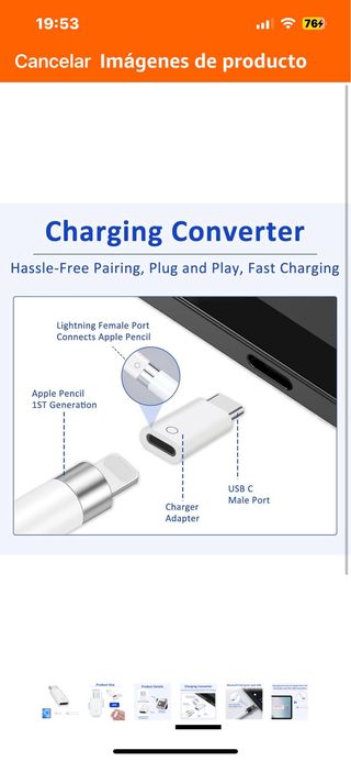 Adaptador USB C para Apple Pencil 1