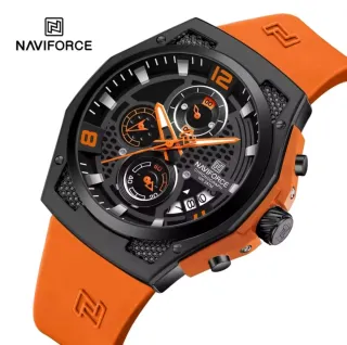 Reloj Naviforce Negro Naranja Cronógrafo