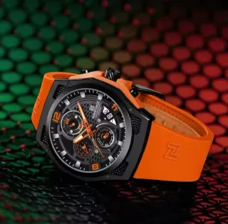 Reloj Naviforce Negro Naranja Cronógrafo