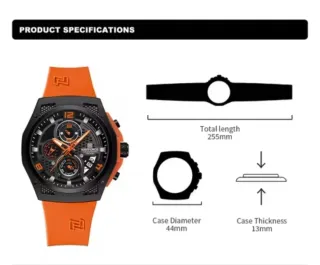 Reloj Naviforce Negro Naranja Cronógrafo