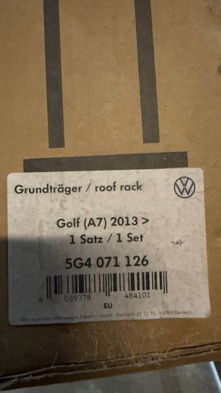 Barras de techo Thule para VW Golf VII