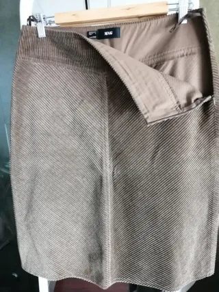 Traje pana marrón chaqueta y falda