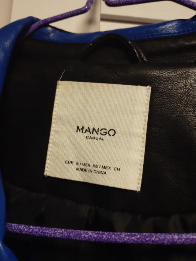 Cazadora Biker Mango Talla S