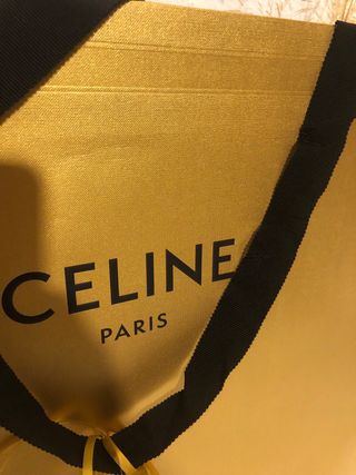 Bolsa de regalo grande Celine Paris dorada