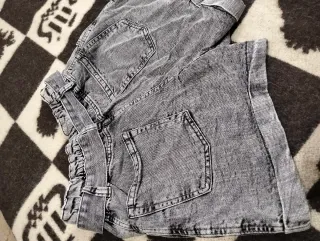 Shorts vaqueros grises mujer