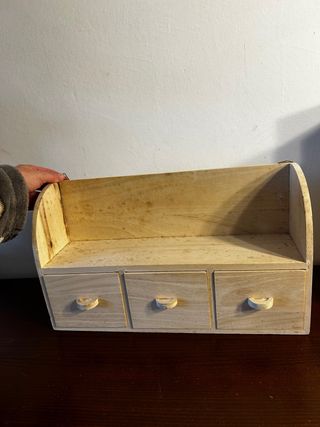 cassettiera da appendere con cassetti, in legno