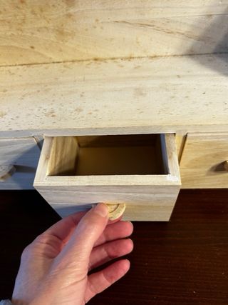 cassettiera da appendere con cassetti, in legno