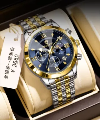 Reloj BINBOND Hombre Oro y Plata