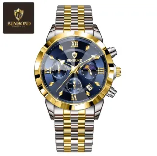 Reloj BINBOND Hombre Oro y Plata