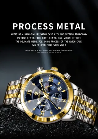 Reloj BINBOND Hombre Oro y Plata