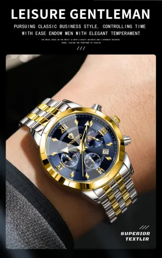 Reloj BINBOND Hombre Oro y Plata