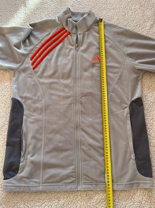 Chaqueta Adidas Gris y Naranja