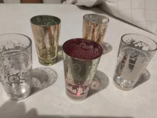 5 Vasos Tallados para Infusiones precio conjunto