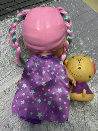 súper cute little con perro con accesorios