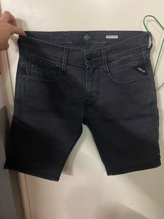 Pantalón corto Replay negro