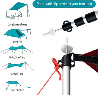 2 Postes Tienda Campaña Telescópicos 120-300cm