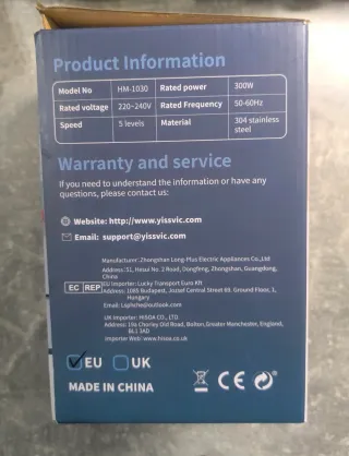 Batidora YISSVIC Amasadora Repostería