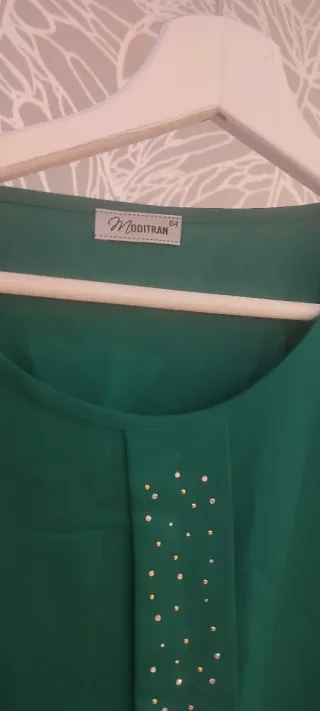 Blusa verde botella talla grande