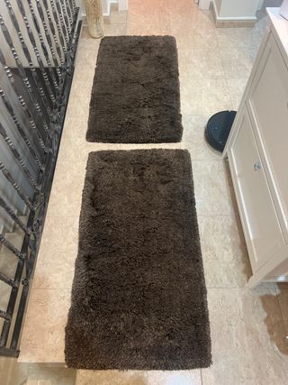 Tappeti marroni in pelo di lana
