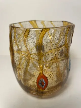 Bicchiere Murano Vintage Vetro Artistico