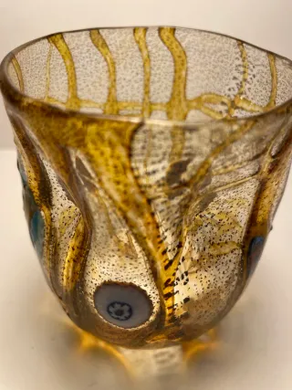 Bicchiere Murano Vintage Vetro Artistico