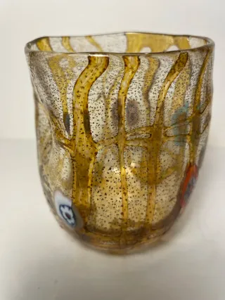 Bicchiere Murano Vintage Vetro Artistico