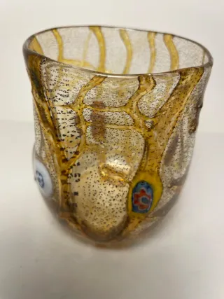Bicchiere Murano Vintage Vetro Artistico