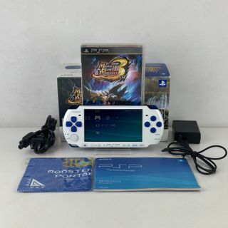Sony PSP 3000 Blue White Monster Hunter 3rd Pack P