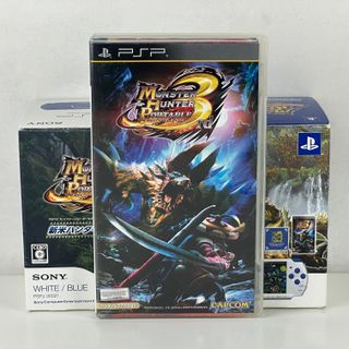 Sony PSP 3000 Blue White Monster Hunter 3rd Pack P