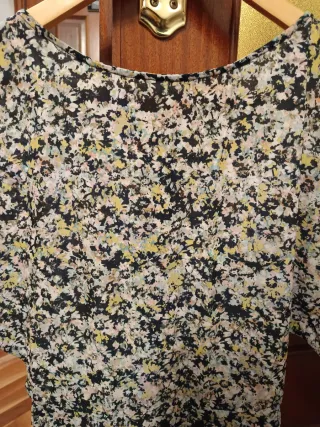 Vestido midi estampado talla S