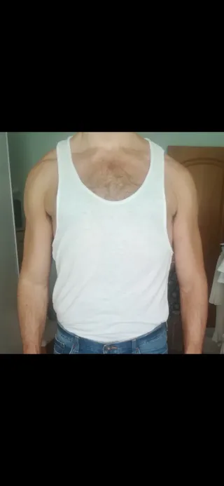 Camiseta tirantes hombre blanca nueva