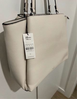 Bolso Parfois Beige/Blanco nuevo