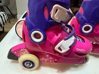 Patines infantiles Oxelo rosas y morados