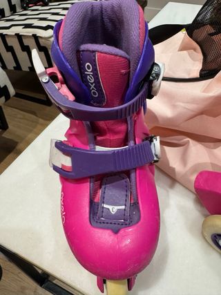 Patines infantiles Oxelo rosas y morados