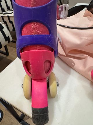 Patines infantiles Oxelo rosas y morados