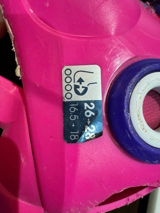 Patines infantiles Oxelo rosas y morados