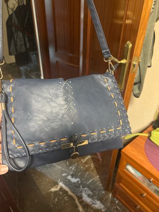 Bolso azul marino mujer