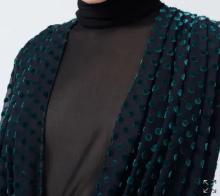 Top Coosy Negro Lunares Terciopelo Verde