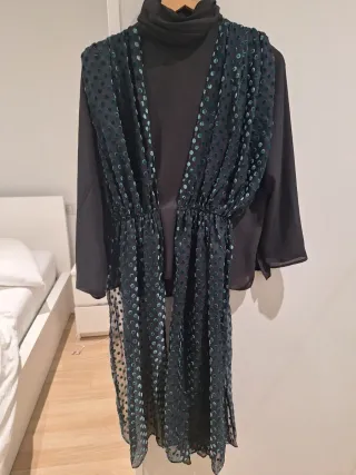 Top Coosy Negro Lunares Terciopelo Verde