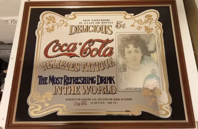 Cuadro Espejo Vintage Coca-Cola Delicious
