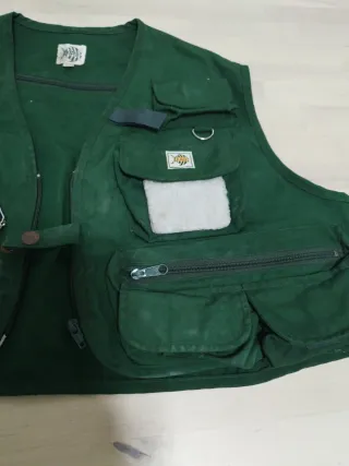 Chaleco de pesca verde