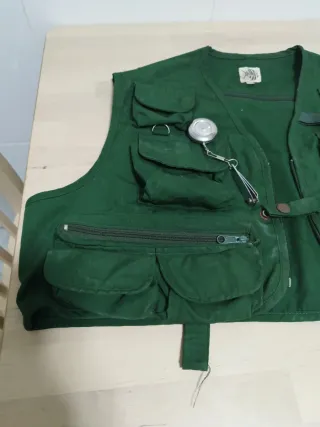 Chaleco de pesca verde