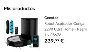 Robot Aspirador 2290 Ultra Home con base de carga