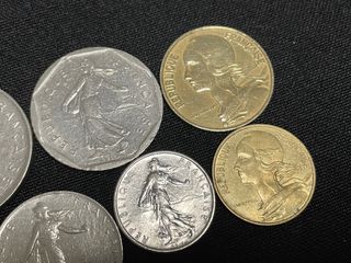 Lote monedas Rep. Francesa distintos valores